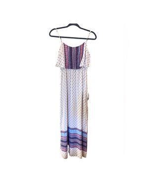 H&M Divided Women’s Summer Maxi Dress White Multicolor Bohemian Size: 4